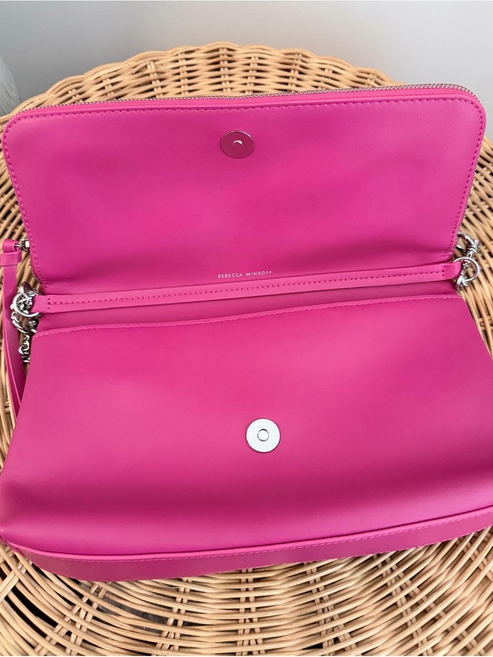 Rebecca Minkoff Acid Pink Leather Crossbody - Picture 7 of 8